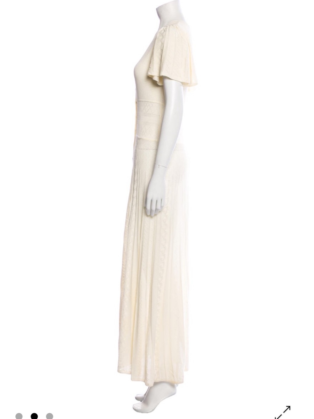 ba&sh Cream Button-Front Maxi Dree - Picture 2 of 4